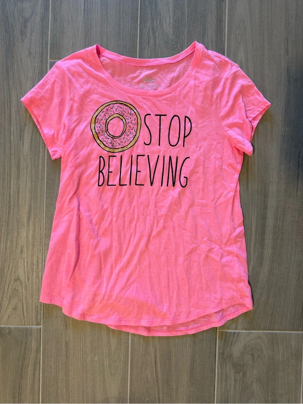 Justice Short-Sleeve Pink Graphic Tee - 
